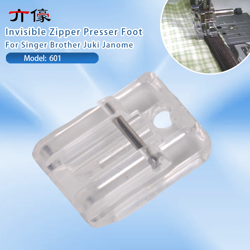 Zipper Foot Presser - Prensatelas de plástico invisibles con cremallera