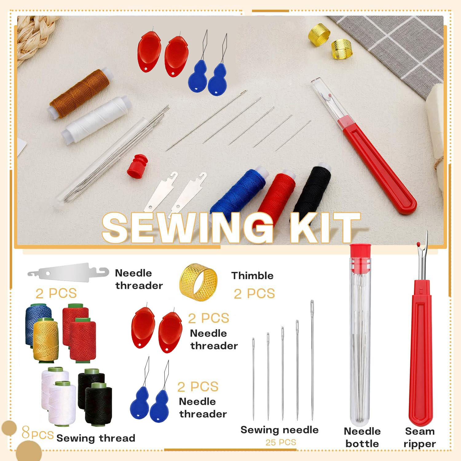 Sewing Garments - Kit de 43 Agujas de Coser