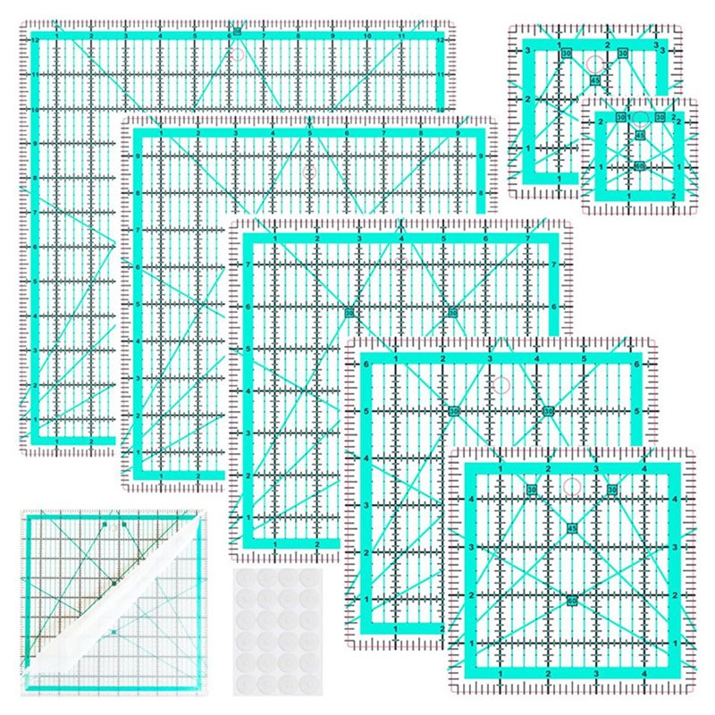 Quilting Ruler Square - Juego de reglas de ángulo para
