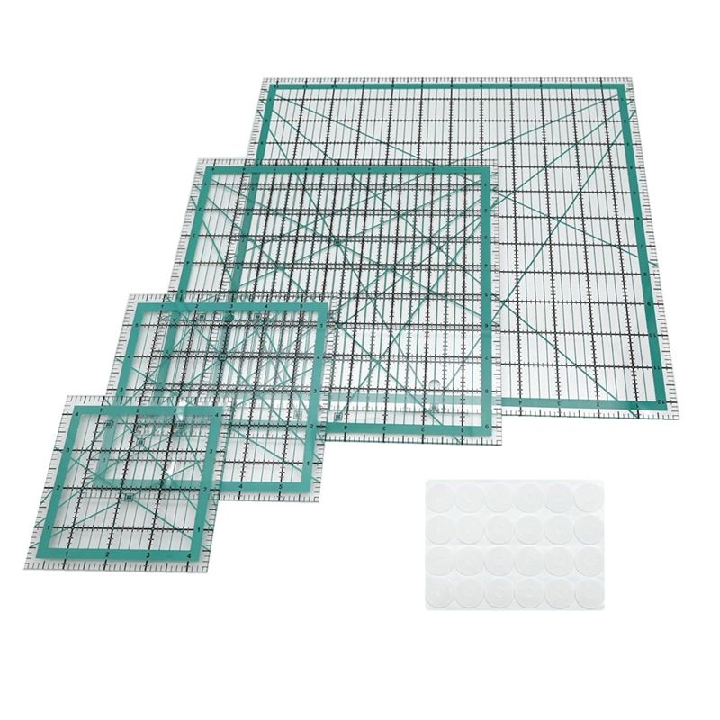 Quilting Ruler Square - Reglas para acolchar, 4 plantillas cuadradas