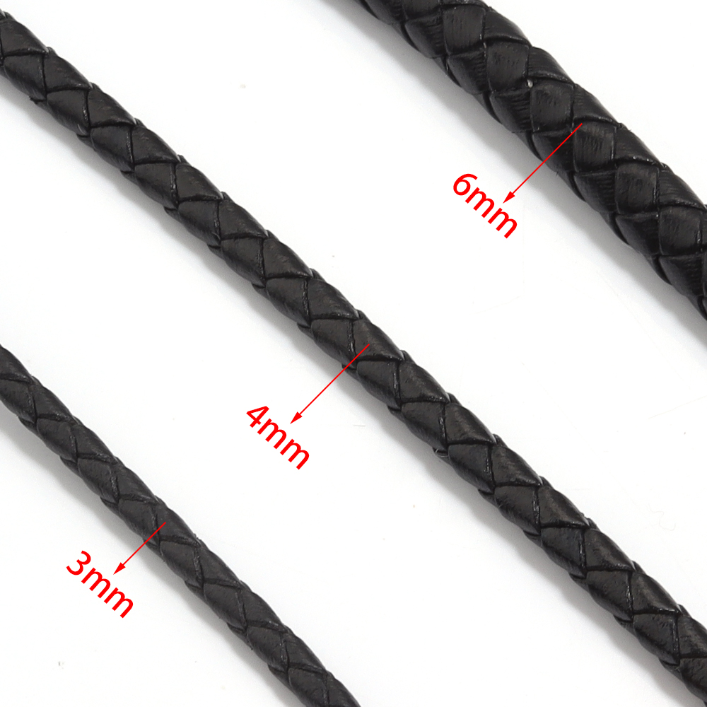 Cordón de cuero genuino trenza - Sewing And Textile reseña y precio