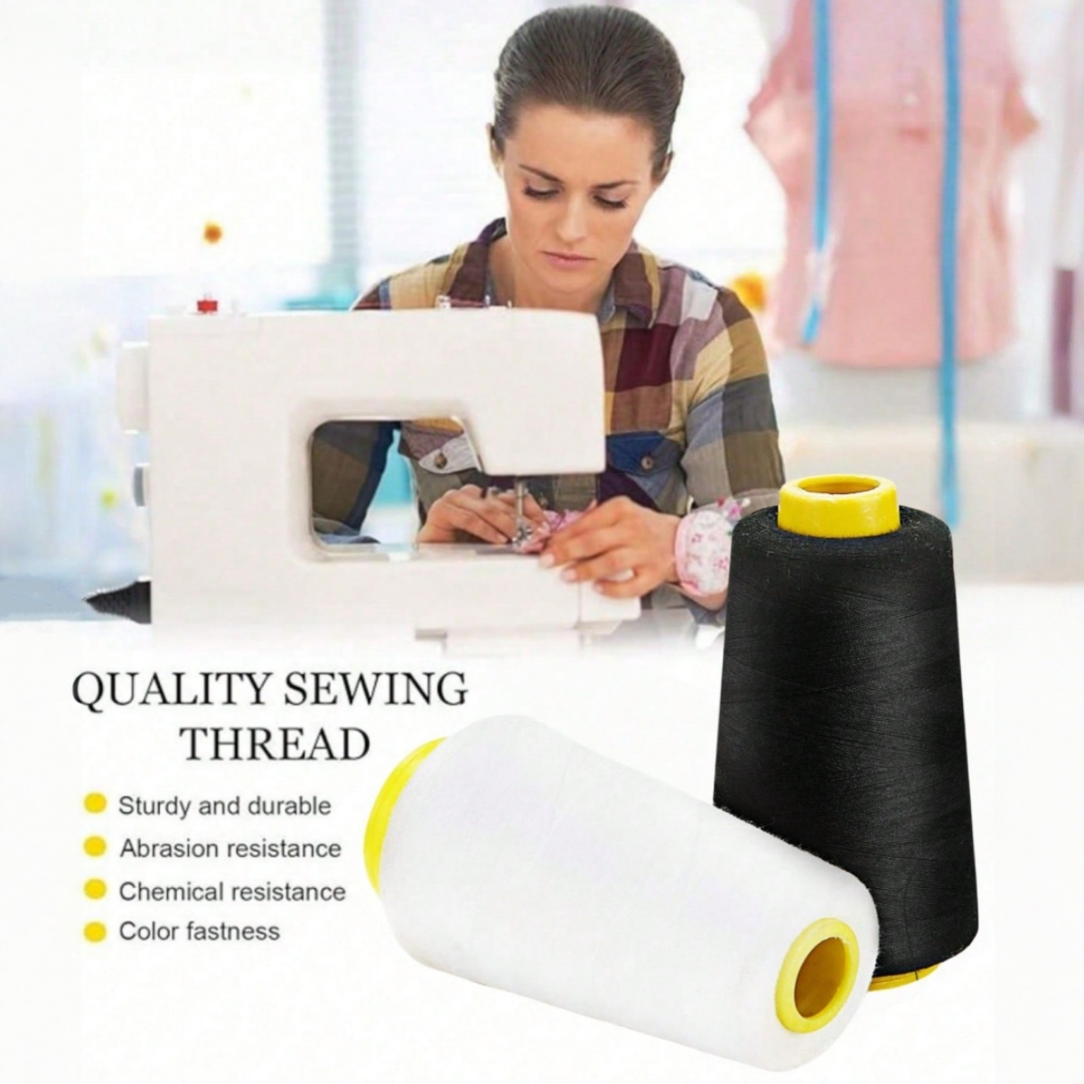 1-6 rollos de hilo de 3000 yar - Serger Thread Cone reseña y precio