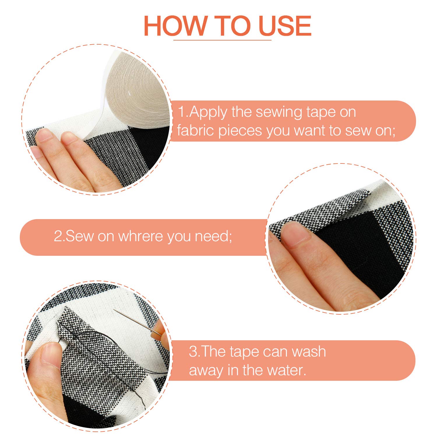 Cinta adhesiva Soluble en agua - Sewing Labels reseña y precio