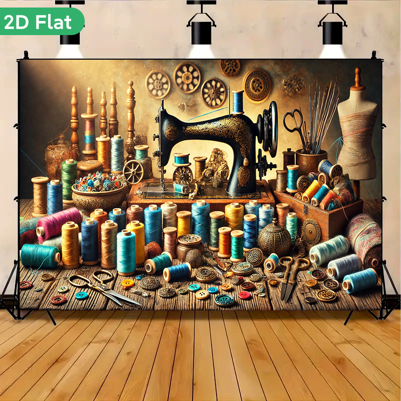 Tapiz de Pared Vintage Retro p - Textiles Sewing Machine reseña y precio