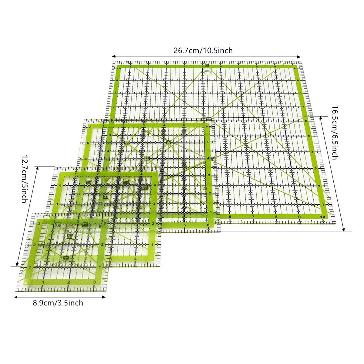 Juego de 4 reglas cuadradas de - Quilting Ruler Square reseña y precio